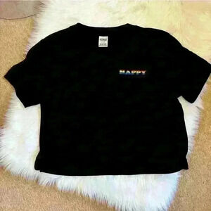Victoria’s Secret PINK Happy Pride Crop Tee